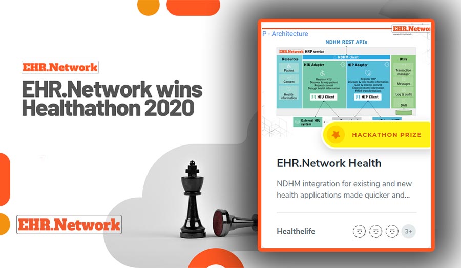 Healthathon 2020 - team Healthelife wins with our NDHM bridge on EHR.Network